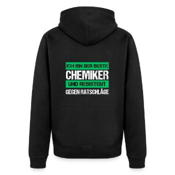 Chimiste résistant - Veste à capuche bio Premium Unisexe - noir - Dos - Nico (187cm)