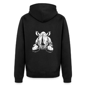 Rhino Boxer Arts Martiaux MMA - Veste à capuche bio Premium Unisexe - noir - Dos - Nico (187cm)