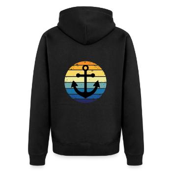 Anchor Vintage Seafaring Lake Sea Anchor - Veste à capuche bio Premium Unisexe - noir - Dos - Nico (187cm)