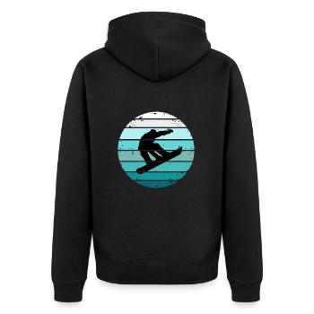 Snowboarder Sports d’hiver Snowboard - Veste à capuche bio Premium Unisexe - noir - Dos - Nico (187cm)