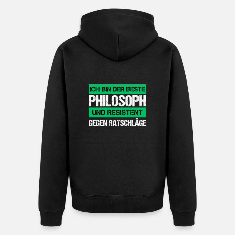 Philosophe résistant - Veste à capuche bio Premium Unisexe - noir
