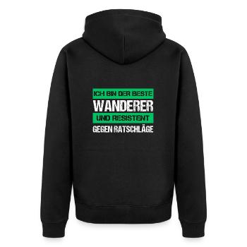 Vagabond résistant - Veste à capuche bio Premium Unisexe - noir - Dos - Nico (187cm)