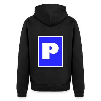 Ma place de parking - Veste à capuche bio Premium Unisexe - noir - Dos - Nico (187cm)