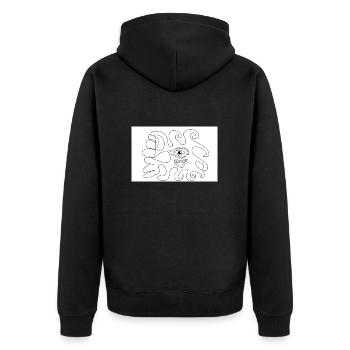 Fer à repasser - Veste à capuche bio Premium Unisexe - noir - Dos - Nico (187cm)