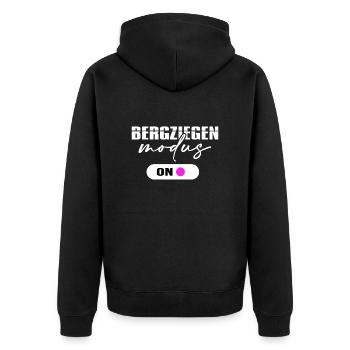 Bergziege servus Alpin Bergwanderung Hüttengaudi - Unisex Premium Bio Zip Hoodie - Schwarz - Hinten - Nico (187cm)