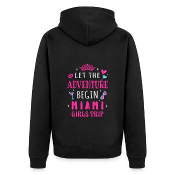 Girls Trip Miami, que l’aventure commence - Veste à capuche bio Premium Unisexe - noir - Dos - Nico (187cm)
