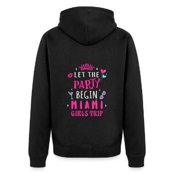 Girls Trip Miami, que la fête commence - Veste à capuche bio Premium Unisexe - noir - Dos - Nico (187cm)