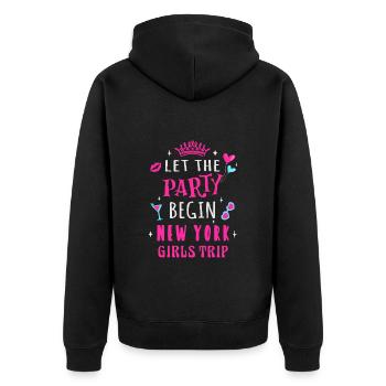 Girls Trip New York, que la fête commence - Veste à capuche bio Premium Unisexe - noir - Dos - Nico (187cm)