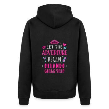 Girls Trip Orlando, que l’aventure commence - Veste à capuche bio Premium Unisexe - noir - Dos - Nico (187cm)