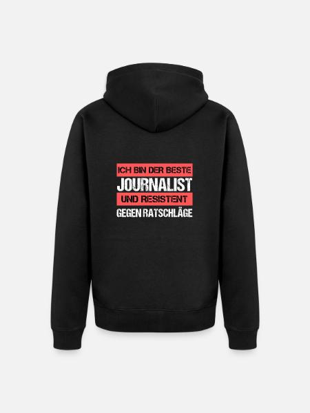 Resistant Journalist - Unisex Premium Organic Zip Hoodie - black
