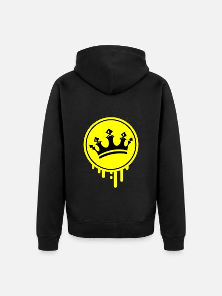 Crown King Symbol - Unisex Premium Organic Zip Hoodie - black