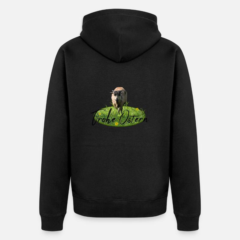 Joyeux agneau de Pâques - Veste à capuche bio Premium Unisexe - noir