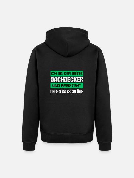 Resistant roofer - Unisex Premium Organic Zip Hoodie - black