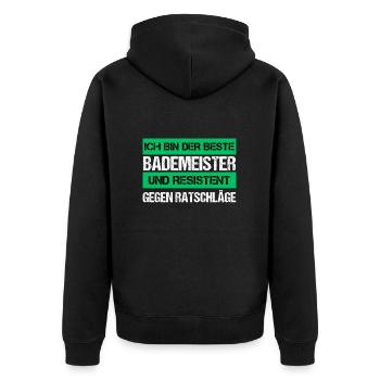 Sauveteur résistant - Veste à capuche bio Premium Unisexe - noir - Dos - Nico (187cm)