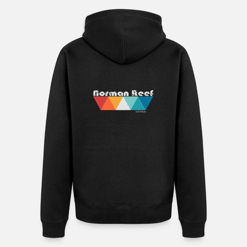 Norman Reef - Unisex Premium Bio Zip Hoodie - Schwarz