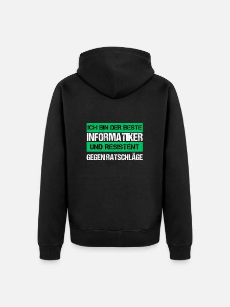 Resistant Computer Scientist - Unisex Premium Organic Zip Hoodie - black
