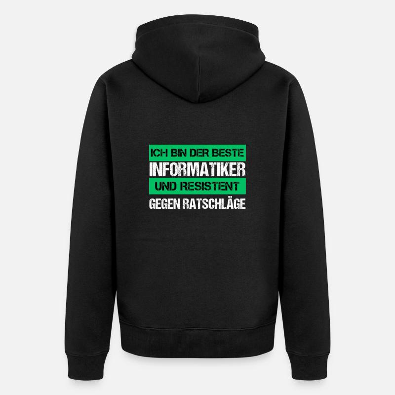 Informaticien résistant - Veste à capuche bio Premium Unisexe - noir