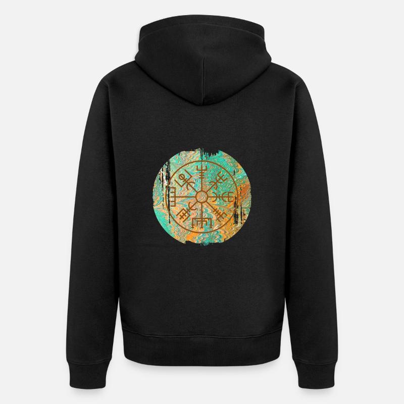 vegvisir e 36 - Unisex Premium Bio Zip Hoodie - Schwarz