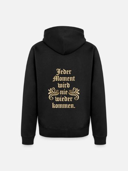 Every moment - Unisex Premium Organic Zip Hoodie - black