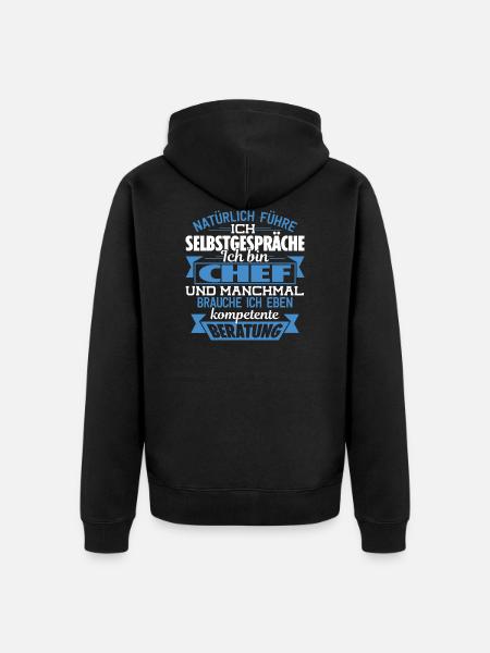 CHEF - KOMPETENTE BERATUNG - Unisex Premium Bio Zip Hoodie - Schwarz