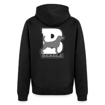 BEAGLE B - Veste à capuche bio Premium Unisexe - noir - Dos - Nico (187cm)