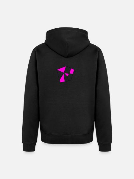 Cooles Fünfeck. Geschenck Idee - Unisex Premium Bio Zip Hoodie - Schwarz