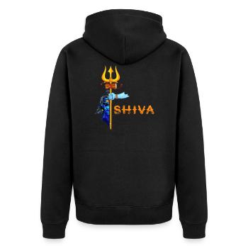 Shiva - Veste à capuche bio Premium Unisexe - noir - Dos - Nico (187cm)