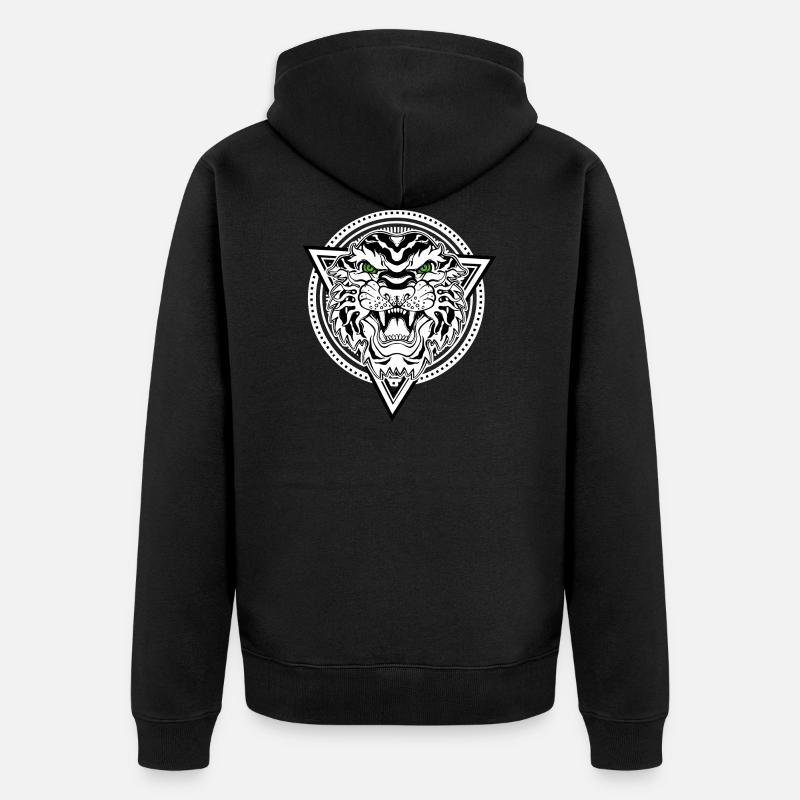 tigre - Veste à capuche bio Premium Unisexe - noir
