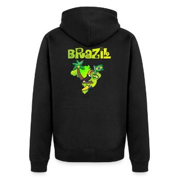 BRAZIL - Veste à capuche bio Premium Unisexe - noir - Dos - Nico (187cm)