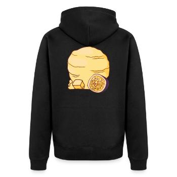 cream ice cream ice cream ball ice maracuja - Unisex Premium Organic Zip Hoodie - black - Back - Nico (187cm)