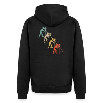 Géomètre géomètre ingénieur - Veste à capuche bio Premium Unisexe - noir - Dos - Nico (187cm)