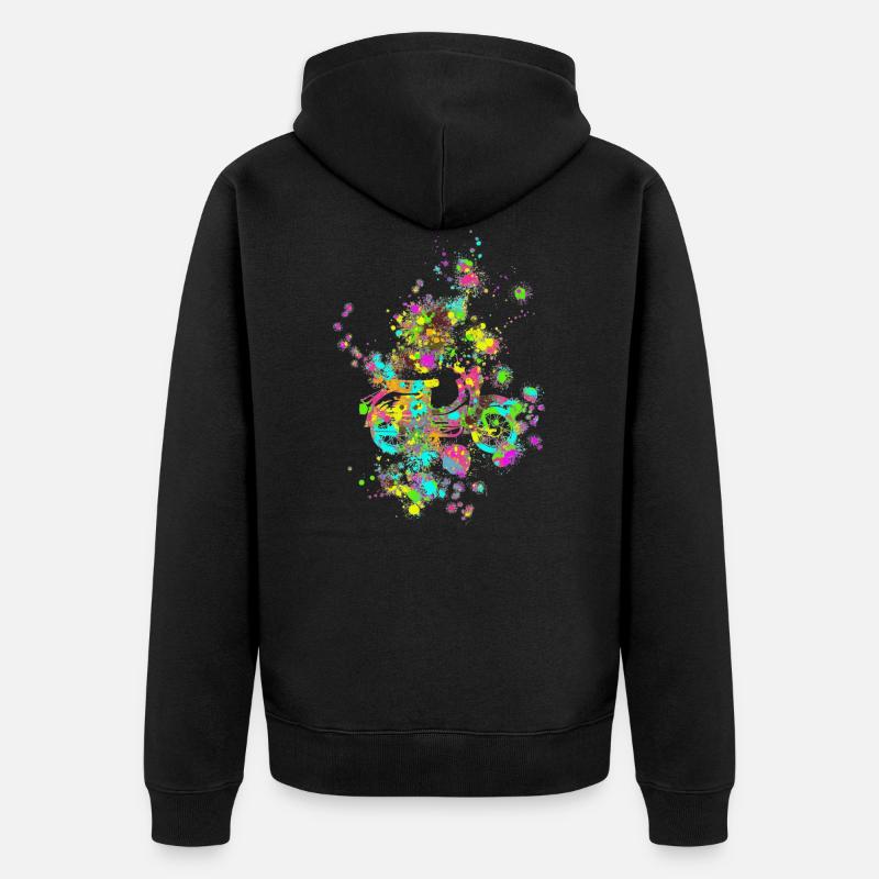 Hirondelle de couleur - Veste à capuche bio Premium Unisexe - noir