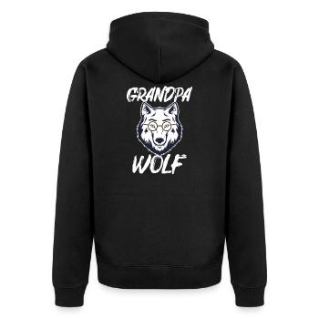 Cadeau Papy Wolf White Direwolf Glasses - Veste à capuche bio Premium Unisexe - noir - Dos - Nico (187cm)