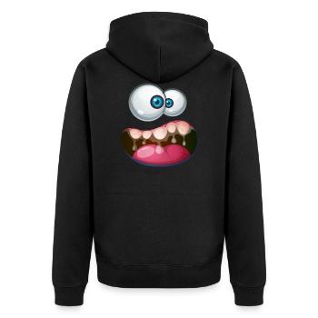 Costume de carnaval d’Halloween drôles de monstres - Veste à capuche bio Premium Unisexe - noir - Dos - Nico (187cm)