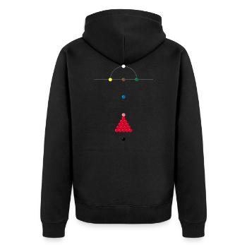 snooker - Unisex Premium Organic Zip Hoodie - black - Back - Nico (187cm)