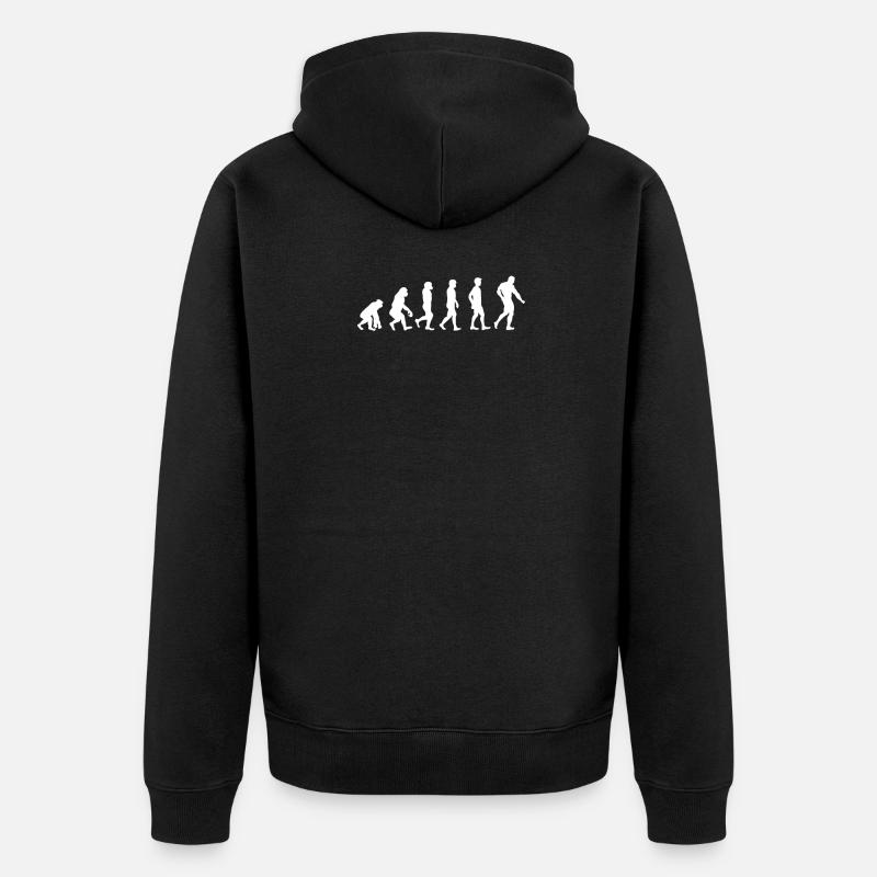 Evolution - Fitness Shirt - Veste à capuche bio Premium Unisexe - noir