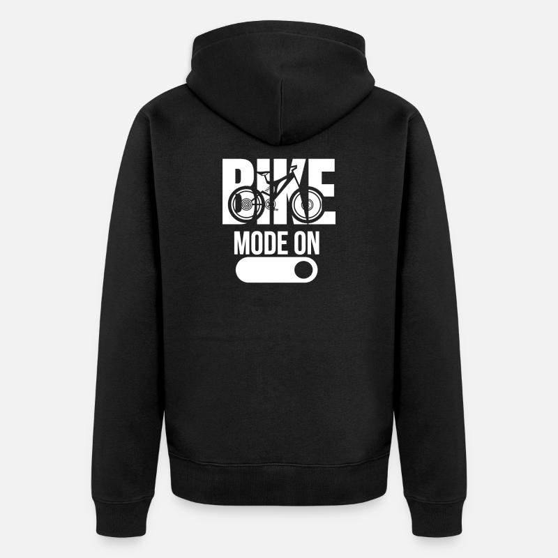 Mode Vélo en mode VTT - Veste à capuche bio Premium Unisexe - noir