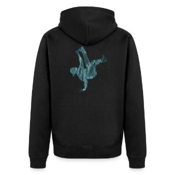 Breakdancer - Unisex Premium Organic Zip Hoodie - black - Back - Nico (187cm)