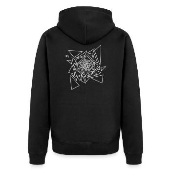 Motif Tribal - Veste à capuche bio Premium Unisexe - noir - Dos - Nico (187cm)