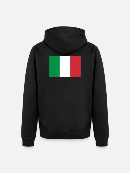 Italy flag flag Italia - Unisex Premium Organic Zip Hoodie - black
