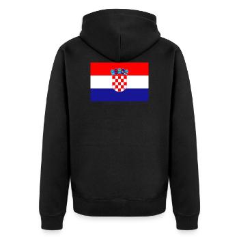 Croatie drapeau drapeau croate drapeau - Veste à capuche bio Premium Unisexe - noir - Dos - Nico (187cm)