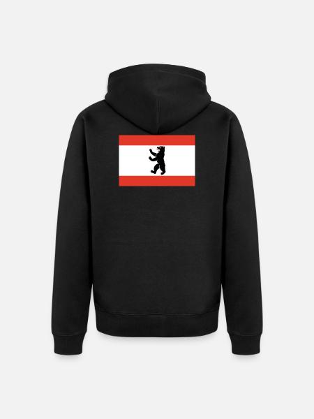 Berlin - Unisex Premium Bio Zip Hoodie - Schwarz