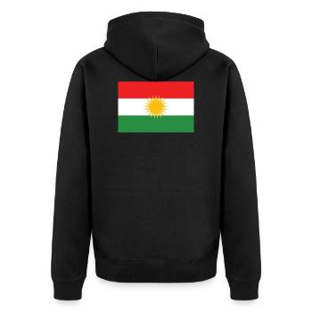 Kurdes du Kurdistan - Veste à capuche bio Premium Unisexe - noir - Dos - Nico (187cm)
