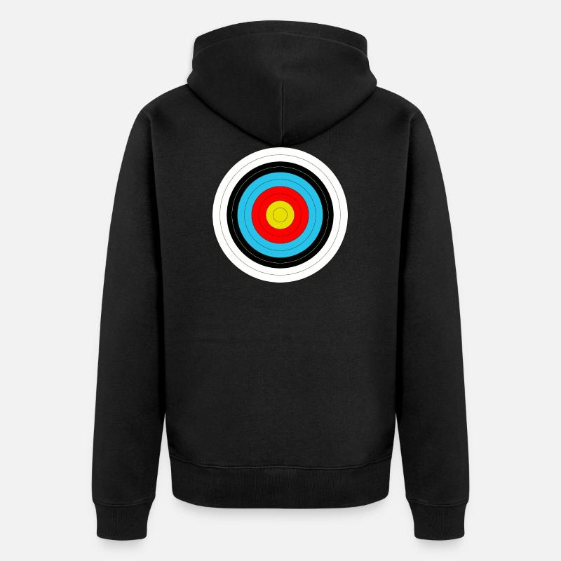 Cible en tir à l'arc - Veste à capuche bio Premium Unisexe - noir