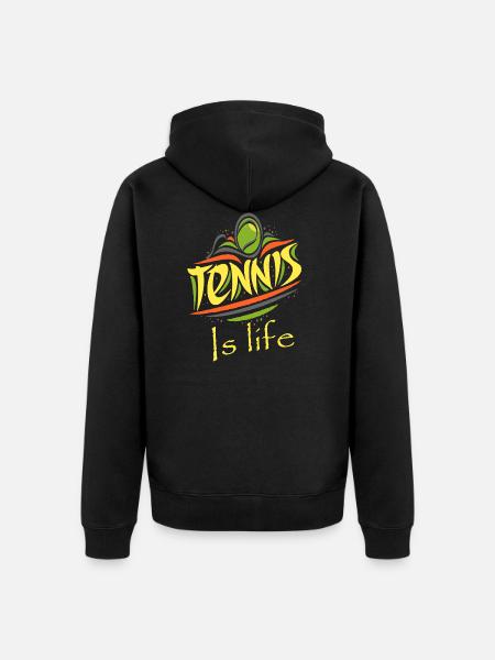 Tennis is Life - Unisex Premium Organic Zip Hoodie - black