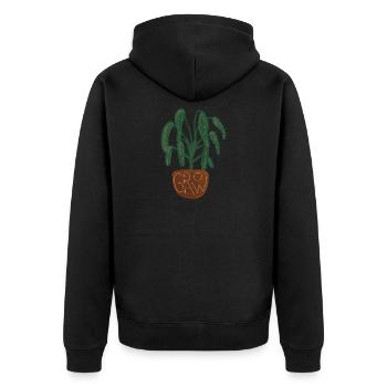 n'importe quelle plante! - Veste à capuche bio Premium Unisexe - noir - Dos - Nico (187cm)