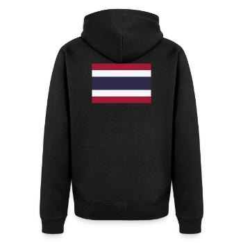 Thailand Flag Flag Thai Bangkok Thai - Unisex Premium Organic Zip Hoodie - black - Back - Nico (187cm)