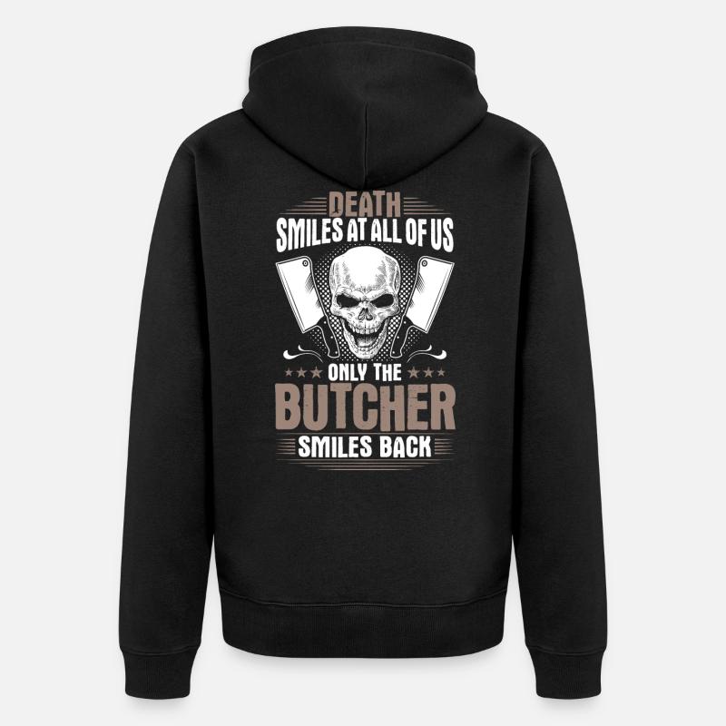 Boucher boucher boucher boucher boucher - Veste à capuche bio Premium Unisexe - noir