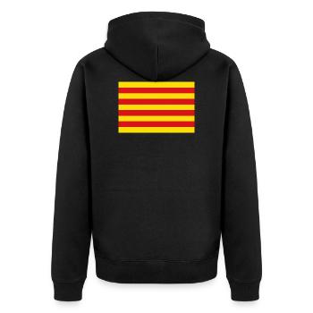Drapeau de la Catalogne drapeau Catalan Barcelone - Veste à capuche bio Premium Unisexe - noir - Dos - Nico (187cm)