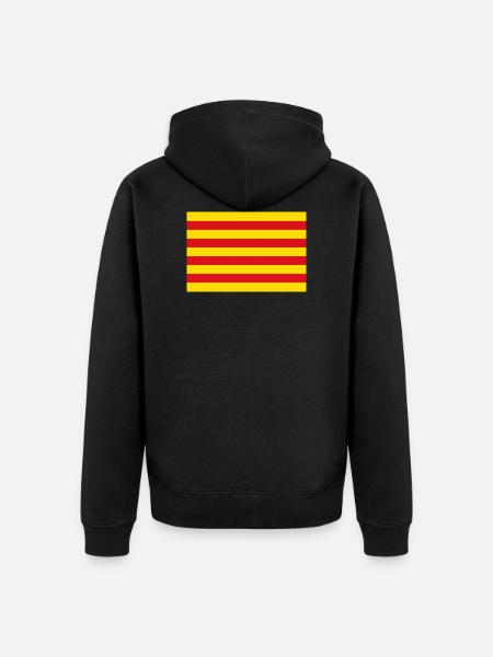 Catalonia flag flag Catalan Barcelona - Unisex Premium Organic Zip Hoodie - black